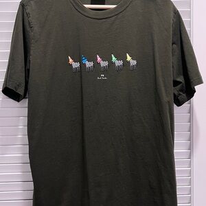 Paul Smith Khaki Graphic Zebra Cone T-Shirt